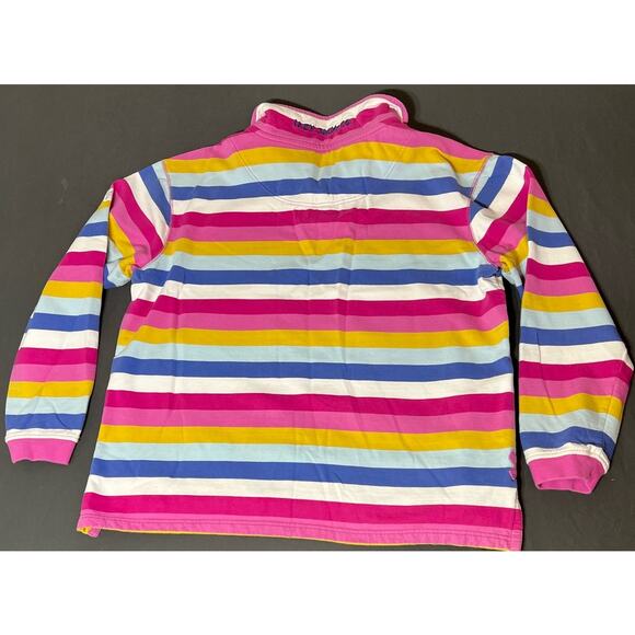 Lazy Jacks Womens Collared Sweatshirt XXL Pullover 1/4 Zip Jersey Knit Colorful - Picture 2 of 9